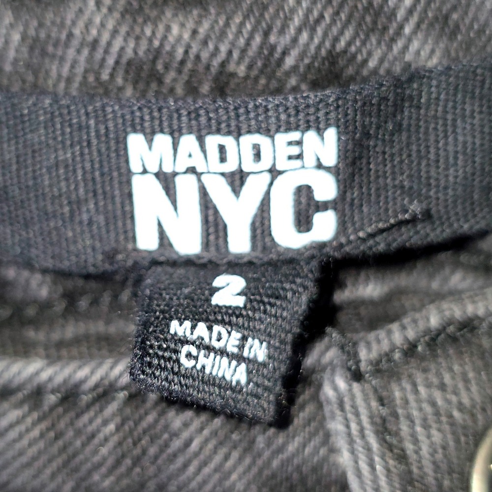 NWT Madden NYC Women's Y2K Barrel Jeans Galaxy Wash Size 2 Relaxed Mid-Rise - Picture 11 of 13